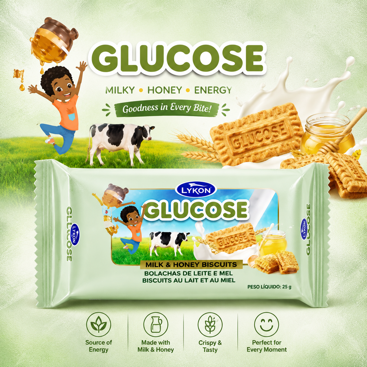 Glucose — Milk — 27gm × 60pc